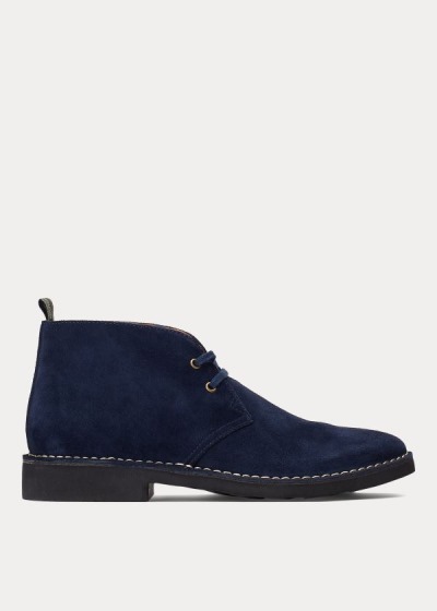 Botas Polo Ralph Lauren Hombre Azul Marino - Talan Suede Chukka - EGWIY3872